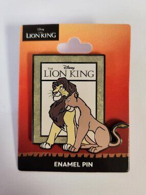 Disney Lion King Simba & Nala Pin Authentic Enamel Pin New On Card
